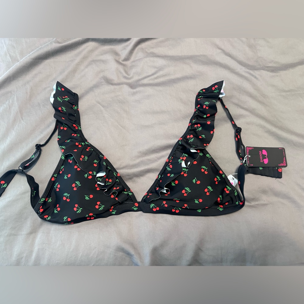 Cherry Print Bikini Top